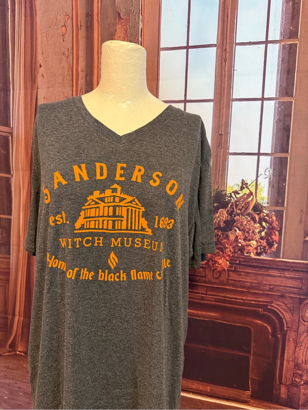 Halloween Salem Tee M Sanderson Sisters Witch Museum Graphic Tee Gray